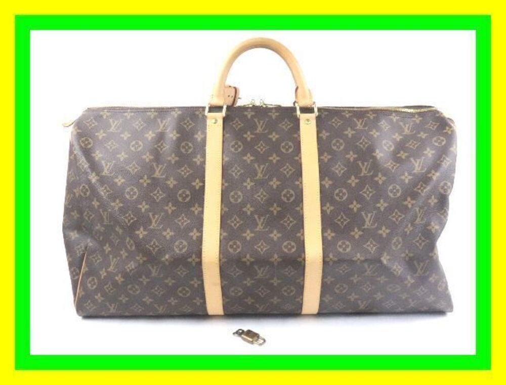 Louis Vuitton Monogram Keepall Bandouliere travel bag iconic brown